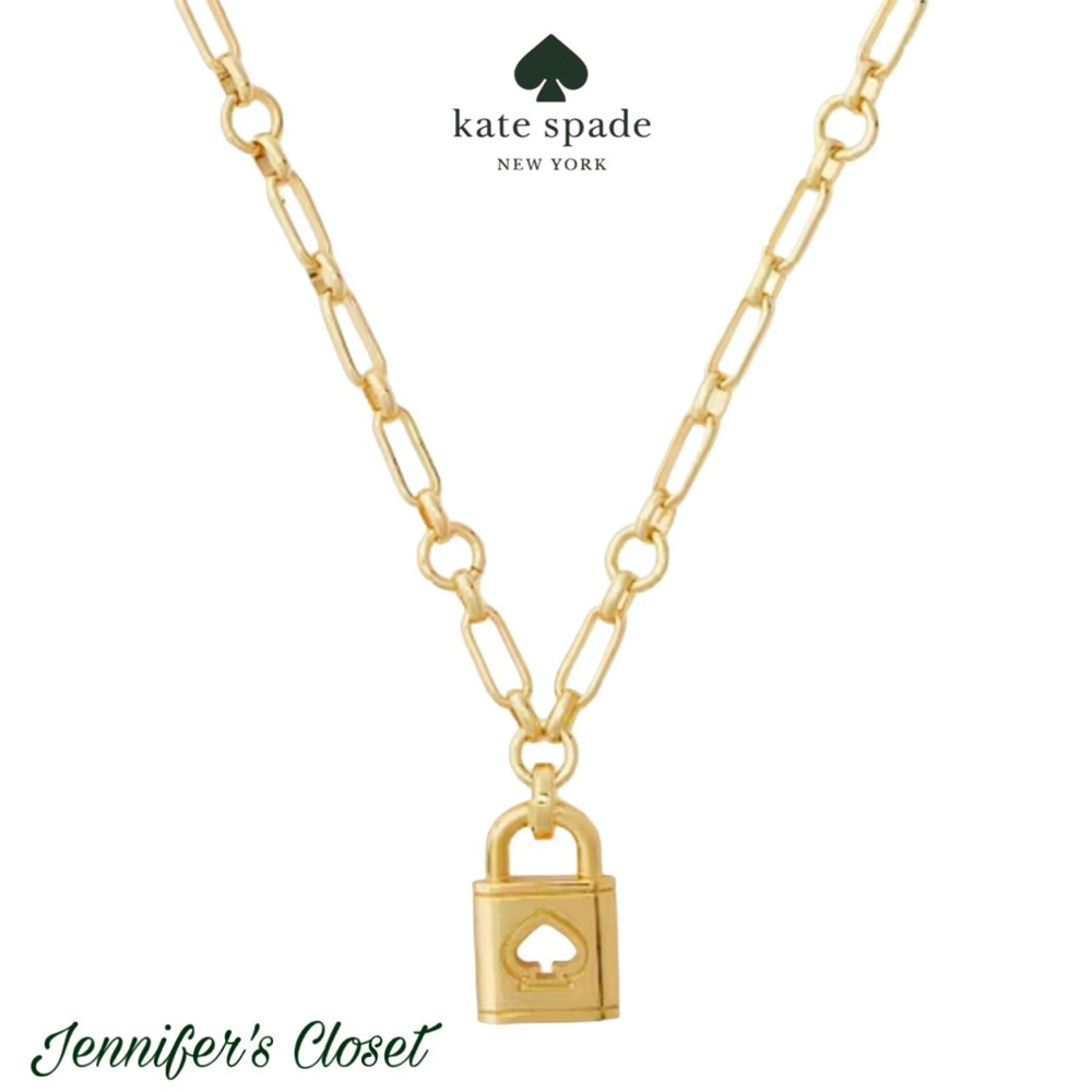 KATE SPADE  Lock Drop Pendant Necklace NWT